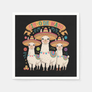Llama Funny Cinco De Mayo Fiesta Party Napkins