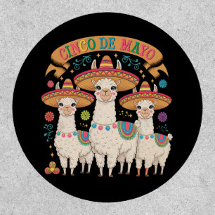 Llama Funny Cinco De Mayo Fiesta Party Patch