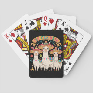 Llama Funny Cinco De Mayo Fiesta Party Poker Cards