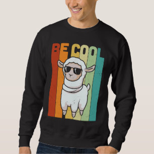 Llama Funny Cute Retro Style Alpaca Graphic Plus Sweatshirt