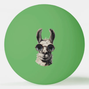 Llama Funny Face Ping Pong Ball