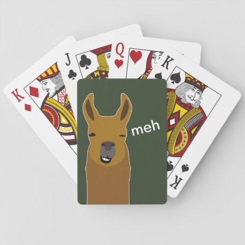 Llama Funny Face Poker Cards