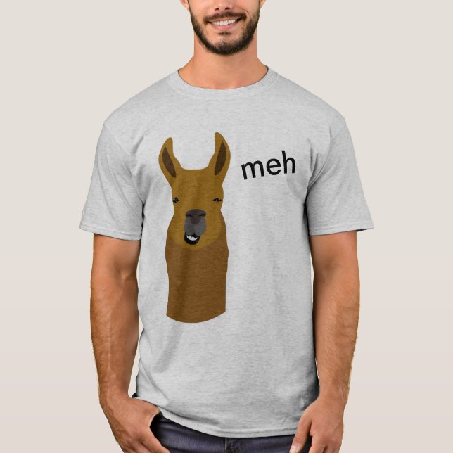 Llama Funny Face T-Shirt (Front)