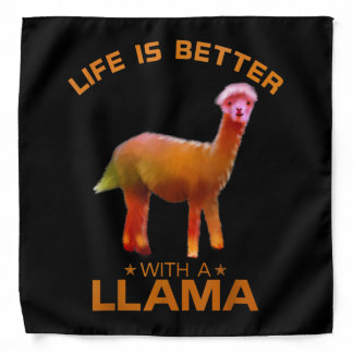 Llama Gift | Colorful Life Is Better With A Llama Bandana