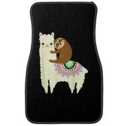 Llama Gift | Cute Llama &amp; Sloth, Best Friends Car Floor Mat