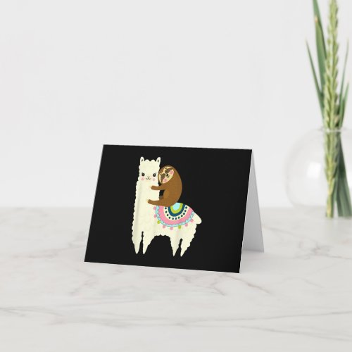 Llama Gift  Cute Llama  Sloth Best Friends Card