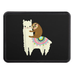 Llama Gift Cute Llama & Sloth, Best Friends Hitch Cover