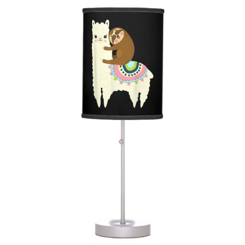 Llama Gift  Cute Llama  Sloth Best Friends Table Lamp