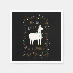 Llama Gift Llama Sing Funny Napkins