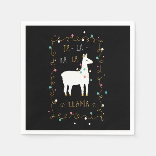 Llama Gift  Llama Sing Funny Napkins