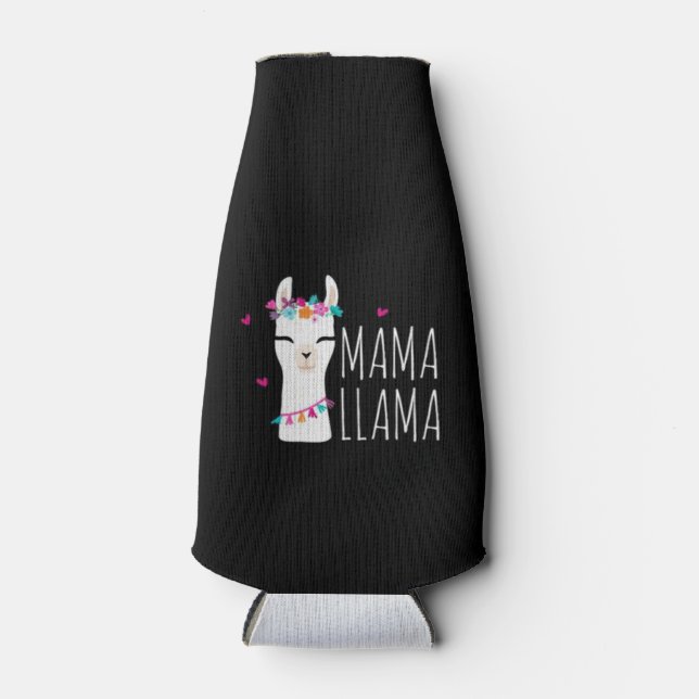 Llama Gift | Mama Llama Bottle Cooler (Front)