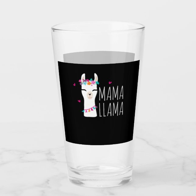 Llama Gift | Mama Llama Glass (Front)