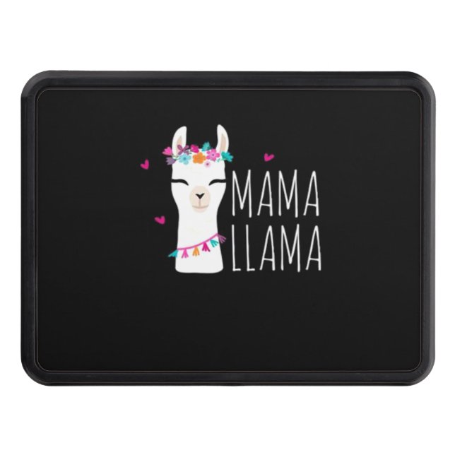 Llama Gift | Mama Llama Hitch Cover (Front)