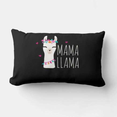 Llama Gift  Mama Llama Lumbar Pillow