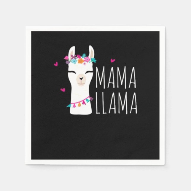 Llama Gift | Mama Llama Napkins (Front)
