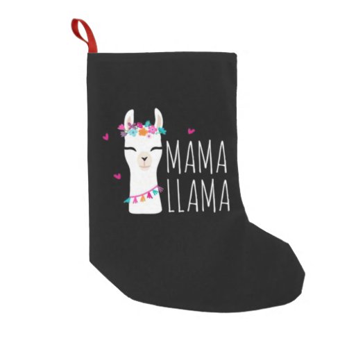 Llama Gift  Mama Llama Small Christmas Stocking