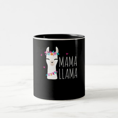 Llama Gift  Mama Llama Two_Tone Coffee Mug