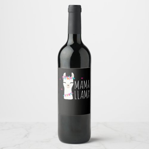 Llama Gift  Mama Llama Wine Label