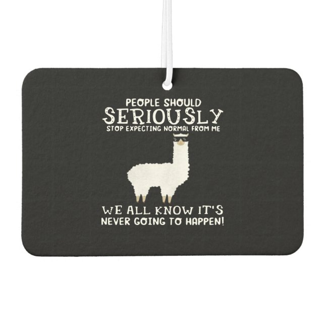 Llama Gift | People should seriously Air Freshener (Front)