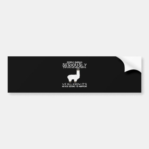 Llama Gift  People should seriously Bumper Sticker