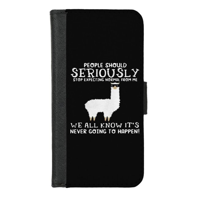 Llama Gift | People should seriously iPhone Wallet Case (Front)