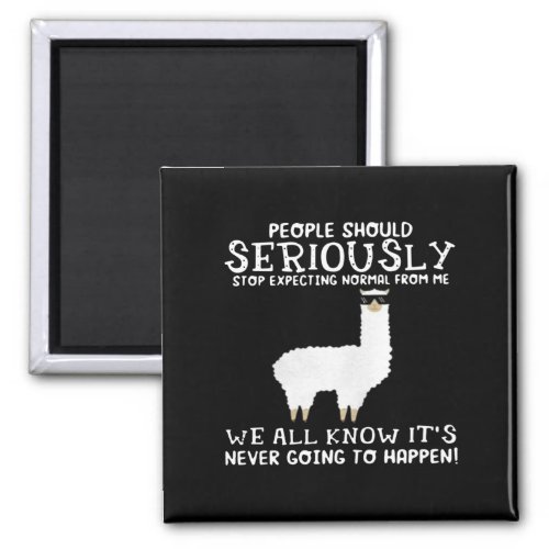 Llama Gift  People should seriously Magnet
