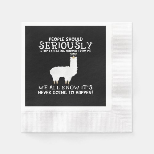 Llama Gift  People should seriously Napkins