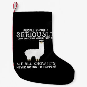 Llama Gift People should seriously Small Christmas Stocking