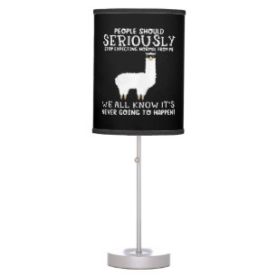 Llama Gift   People should seriously Table Lamp