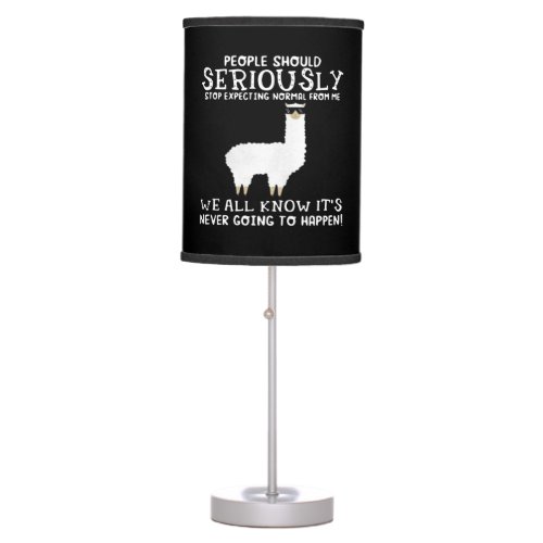 Llama Gift  People should seriously Table Lamp