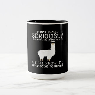 Llama Gift | People should seriously Two-Tone Coffee Mug