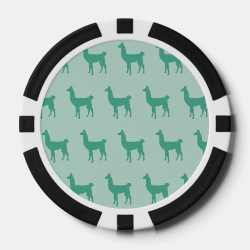 Llama Greens Poker Chips
