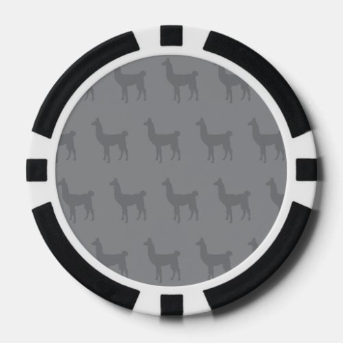 Llama Greys Poker Chips