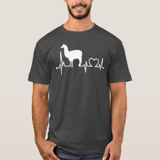 LLama Heartbeat Funny FarmerFarmingFarm For T-Shirt