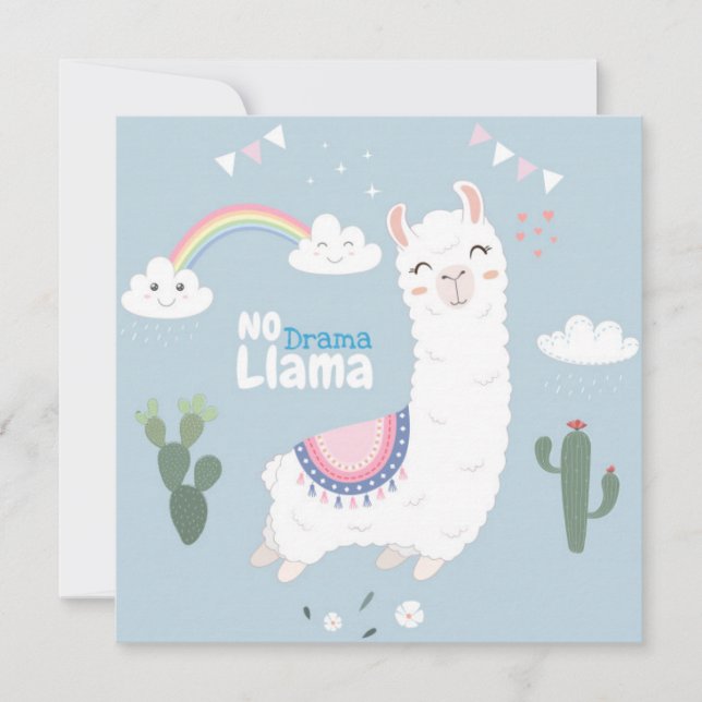 Llama Holiday Card (Front)