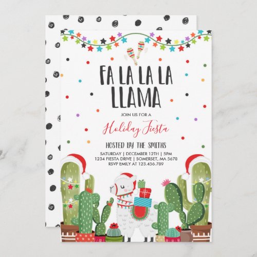 Llama Holiday Party Invite Llama Christmas Party