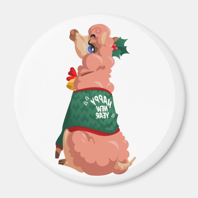 llama in Christmas     Magnet (Front)