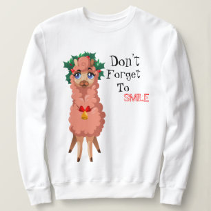 llama in Christmas Sweatshirt