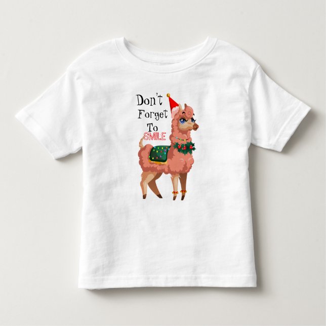 llama in Christmas    Toddler T-shirt (Front)