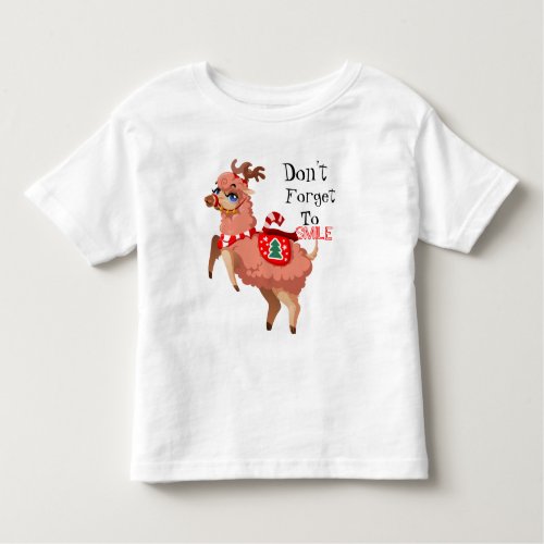 llama in Christmas    Toddler T_shirt