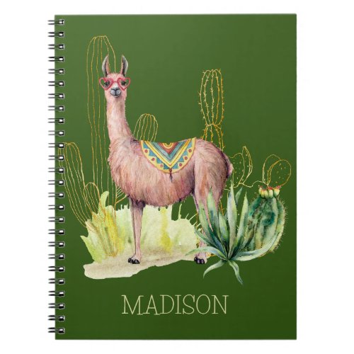 Llama in Desert Notebook