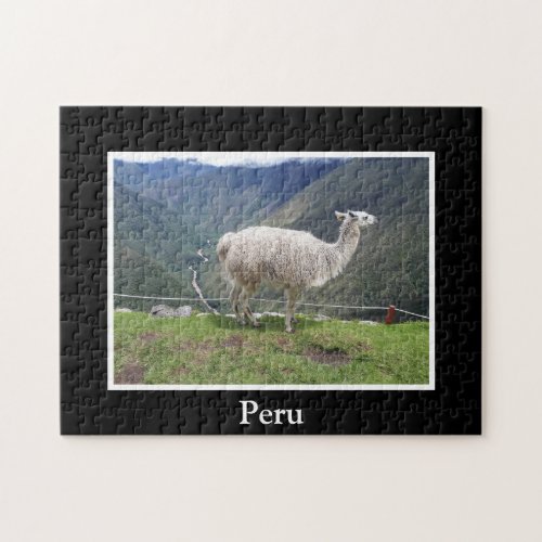 Llama Inca Trail Cusco Peru Andes Mountains Inka Jigsaw Puzzle