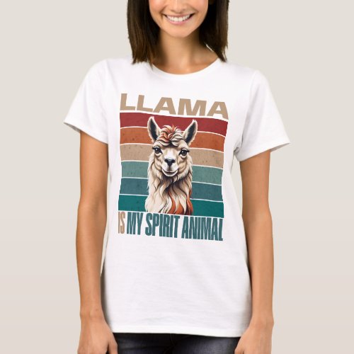 Llama Is My Spirit Animal Llama Alpaca Unisex  T_Shirt