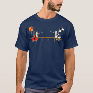 Llama Jousting Funny Medieval Knight Lance T-Shirt