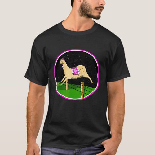 Llama jumping a fence T-Shirt