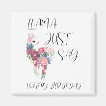Llama Just Say Happy Birthday