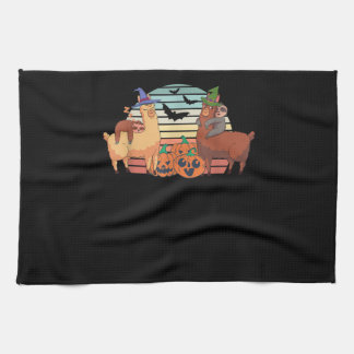 Llama | Kawaii Llama Halloween Sunset Sloth Gift Kitchen Towel