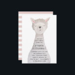 Llama Kids Birthday | Alpaca Farm Animal Party Invitation<br><div class="desc">Sweet watercolor llama invitation for a joyful kids celebration! This charming alpaca style character with closed eyes and a happy smile brings a whimsical boho feel to any birthday theme. Personalize the text for any age and party details. Perfect for animal themed birthdays, “No Drama Llama” events, preschool parties, and...</div>