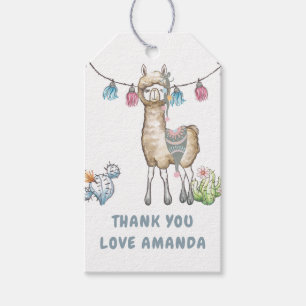 Llama Kids Birthday Party Gift Tags