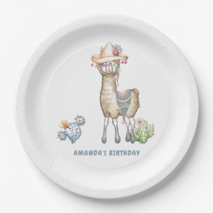 Llama Kids Birthday Party Paper Plates